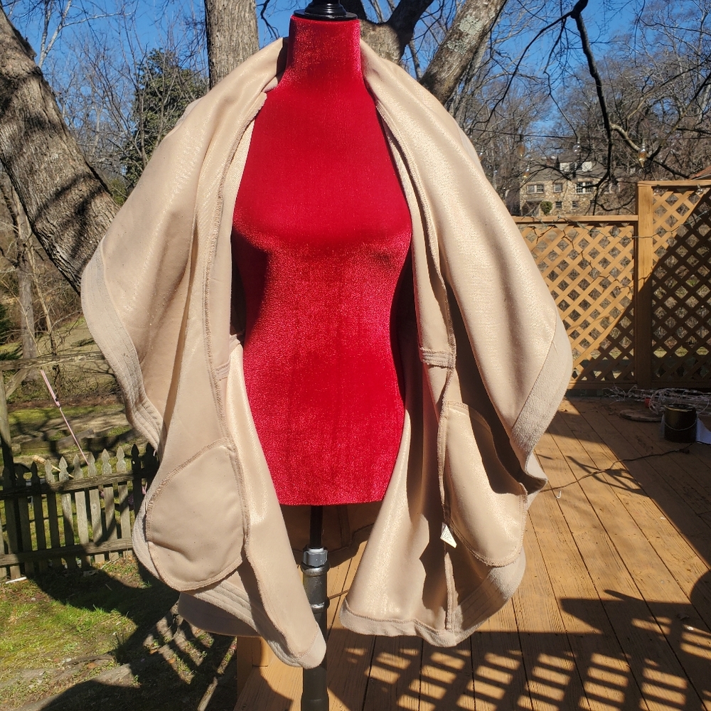VENUS Beige Drape Ruffle Jacket - Picture 5 of 6